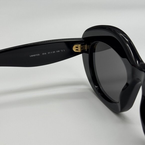 NEW LOEWE LW40153I 01A WOMEN SUNGLASSES BLACK LOEWE EYEWEAR - Picture 7 of 9